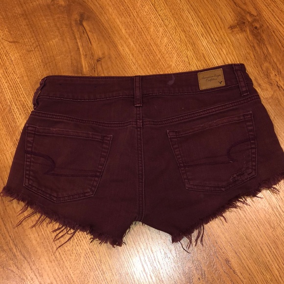 Maroon Short Shorts - Picture 2 of 4